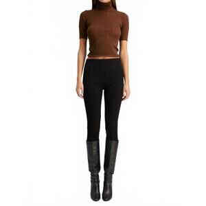 NEW SPRWMN cashmere turtleneck top in chocolate